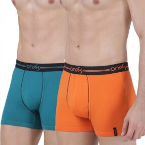 Fashion Boxer (Pack Of 2) - Sea Green & Orange