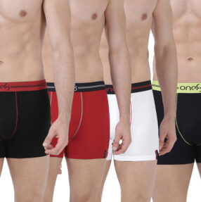 Fashion Boxer (Pack Of 4) - Black, Brick Red, White, Navy Blue