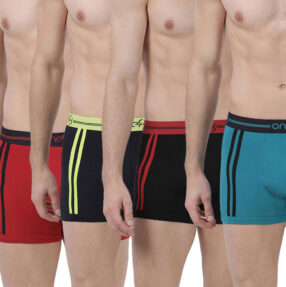 Pouch Boxer - Fashion Trunk (Pack Of 4) - Black, Brick Red, Sea Green, Navy Blue