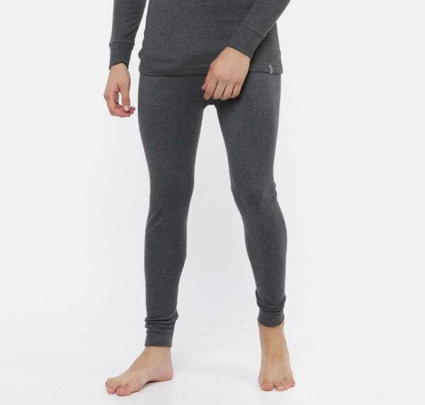 Men's Thermal Pyjama - Charcoal Melange - Front - One8 Innerwear
