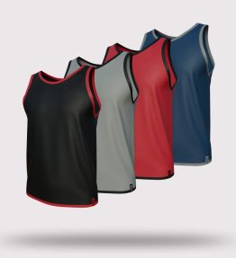 Fashion Vest (Pack Of 4) – Black, Brick Red, Grey Melange, Navy Blue
