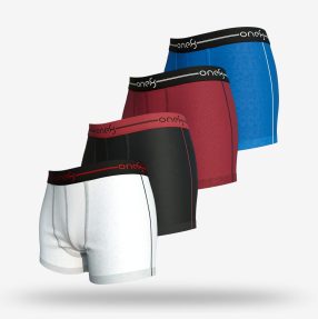 Modern Boxer - Men Trunk (Pack Of 4) - Black, White, Royal Blue, Maroon
